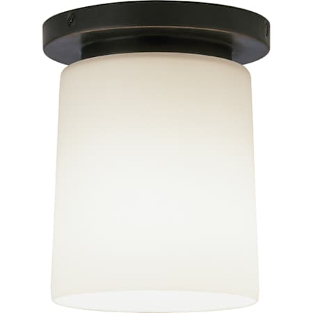 Robert Abbey Rico Espinet Nina 7" Tall Semi-Flush Ceiling Fixture with Cased Glass Shade Deep Patina Bronze