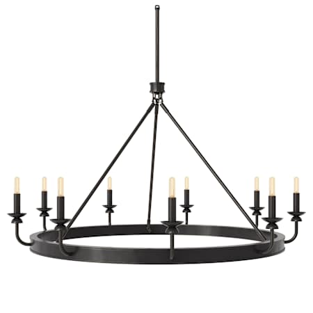 Robert Abbey William 9 Light 49" Wide Chandelier Bronze