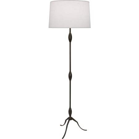 Robert Abbey Grace 64" Tall Buffet Floor Lamp with Oyster Linen Shade Deep Patina Bronze