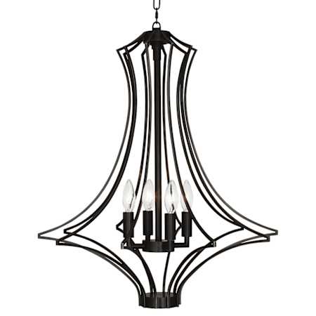 Robert Abbey Grace 4 Light 22" Wide Taper Candle Style Chandelier Deep Patina Bronze