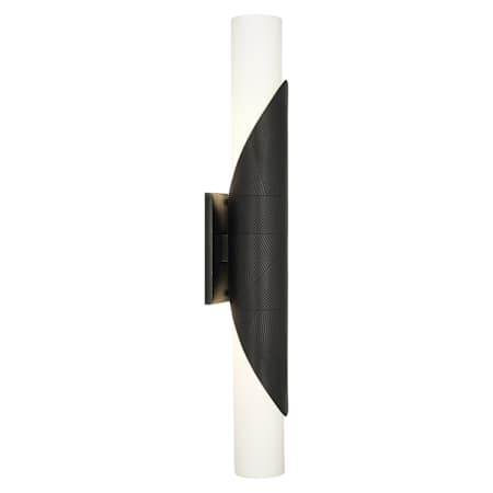 Robert Abbey Michael Berman Brut 2 Light 25" Tall Wall Sconce with Frosted Glass Shade Deep Patina Bronze