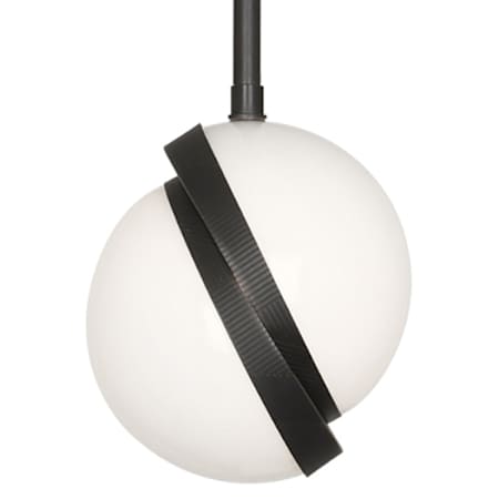 Robert Abbey Michael Berman Brut 7" Wide Mini Pendant with Cased Glass Shades Deep Patina Bronze