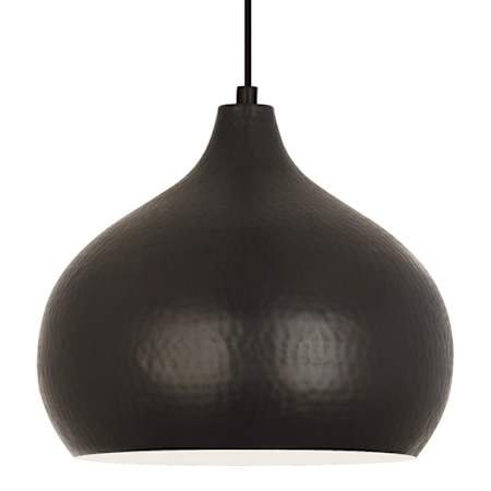 Robert Abbey Dal 14" Wide Pendant with Hammered Metal Shade Deep Patina Bronze