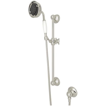 Rohl Spa Shower 1.8 GPM Multi Function Hand Shower Package - Includes Slide Bar, Hose, and Wall Supply Polished Nickel