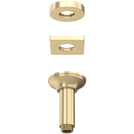 Rohl Shower 3-11/16" Ceiling Mounted Shower Arm and Flange Antique Gold