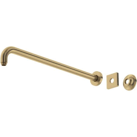 Rohl 20-13/16" Wall Mounted Shower Arm and Flange Antique Gold