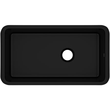 Rohl Allia 34-1/2" Undermount Single Basin Fireclay Kitchen Sink Matte Black