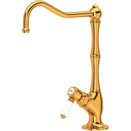 Rohl Acqui 0.5 GPM Cold Water Dispenser with Porcelain Lever Handle Italian Brass