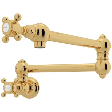 Rohl Acqui 1.5 GPM Wall Mounted Single Hole Pot Filler Italian Brass