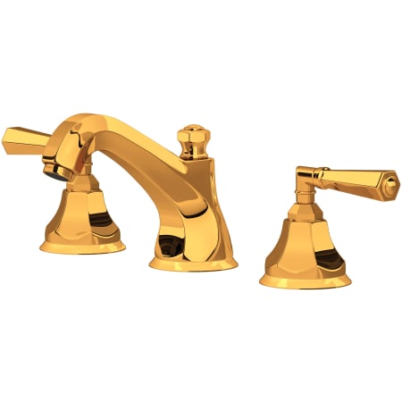 Rohl Palladian 1.2 GPM Widespread Bathroom Faucet with Pop-Up Drain Assembly Italian Brass