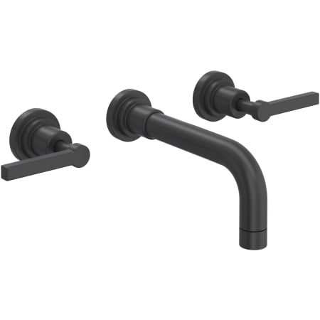 Rohl Lombardia 1.2 GPM Wall Mounted Widespread Bathroom Faucet Matte Black