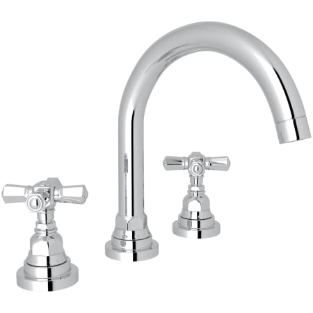 Rohl San Giovanni 1.2 GPM Widespread Bathroom Faucet with Pop-Up Drain Assembly Polished Chrome