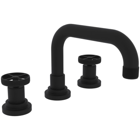 Rohl Campo 1.2 GPM Widespread Bathroom Faucet with Pop-Up Drain Assembly Matte Black