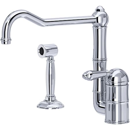 Rohl Acqui 1.5 GPM Single Hole Kitchen Faucet - Includes Side Spray Polished Chrome