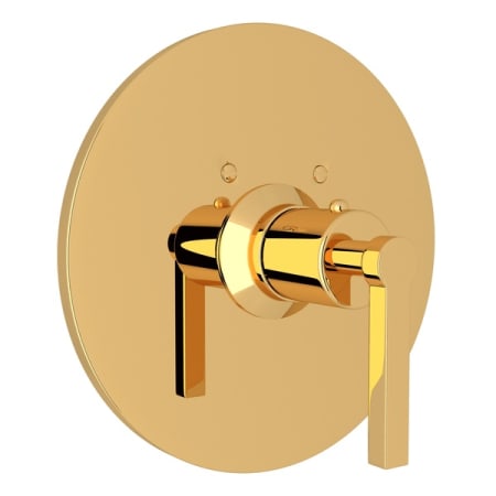 Rohl Lombardia Thermostatic Valve Trim Only with Single Lever Handle - Less Rough In Italian Brass