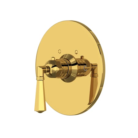 Rohl San Giovanni Thermostatic Valve Trim Only with Single Lever Handle - Less Rough In Unlacquered Brass
