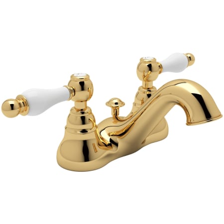 Rohl Arcana 1.2 GPM Centerset Bathroom Faucet with Pop-Up Drain Assembly Italian Brass