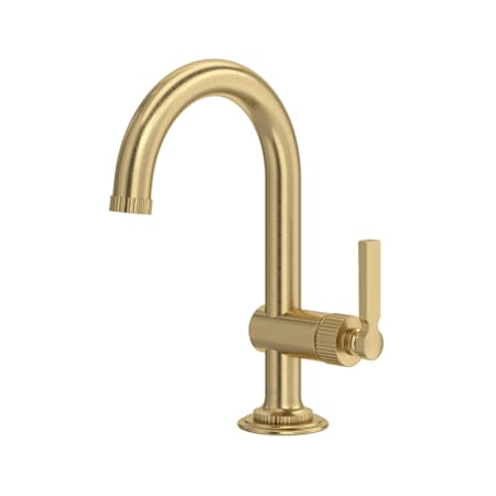 Rohl Apadana 1.2 GPM Single Hole Bathroom Faucet with Pop-Up Drain Assembly Antique Gold