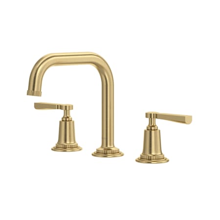 Rohl Apadana 1.2 GPM Widespread Bathroom Faucet with Pop-Up Drain Assembly Antique Gold