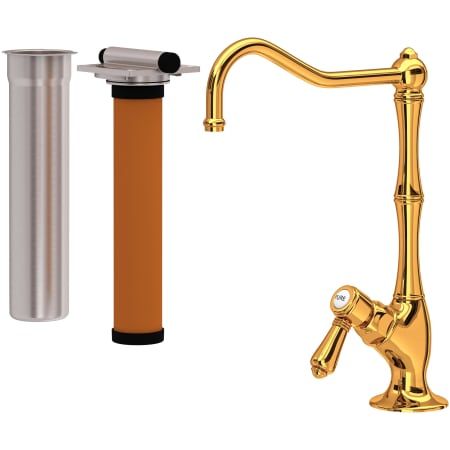 Rohl Acqui 0.5 GPM Cold Water Dispenser with Filter Italian Brass