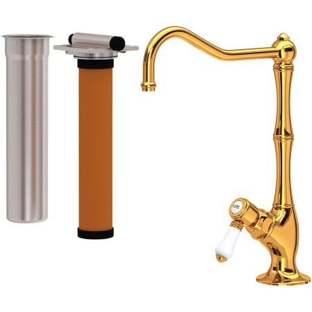 Rohl Acqui 0.5 GPM Cold Water Dispenser with Filter Italian Brass
