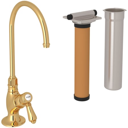 Rohl San Julio 0.5 GPM Cold Water Dispenser with Filter Italian Brass