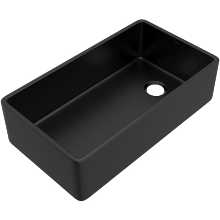 Rohl Allia 35-1/2" Farmhouse Single Basin Fireclay Kitchen Sink Matte Black