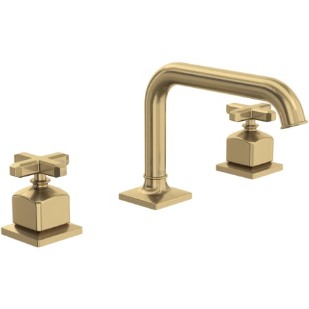 Rohl Apothecary 1.2 GPM Widespread Bathroom Faucet with Pop-Up Drain Assembly Antique Gold
