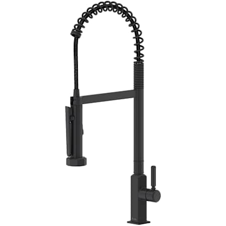 Rohl Apothecary 1.8 GPM Single Hole Pre-Rinse Pull Down Kitchen Faucet Matte Black
