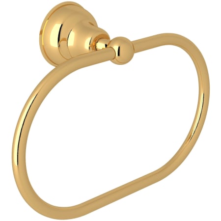Rohl Arcana 8-1/4" Wall Mounted Towel Ring Italian Brass