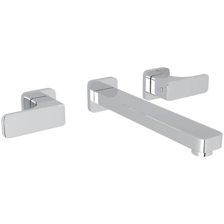 Rohl Quartile 1.2 GPM Wall Mounted Widespread Bathroom Faucet Polished Chrome