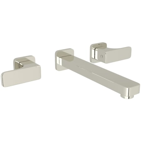 Rohl Quartile 1.2 GPM Wall Mounted Widespread Bathroom Faucet Polished Nickel