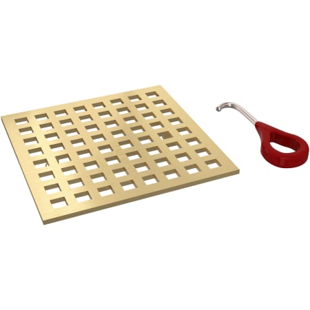 Rohl Matrix 5-1/8" x 5-1/8" Decorative Spa Shower Drain Cover Antique Gold
