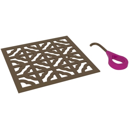 Rohl Petal 5-1/8" x 5-1/8" Decorative Spa Shower Drain Cover English Bronze