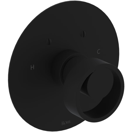 Rohl Eclissi Thermostatic Valve Trim Only with Single Wheel Handle - Less Rough In Matte Black