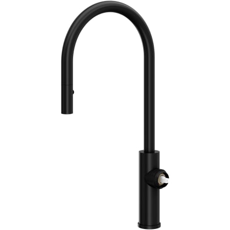 Rohl Eclissi 1.75 GPM Single Hole Pull Down Kitchen Faucet Matte Black