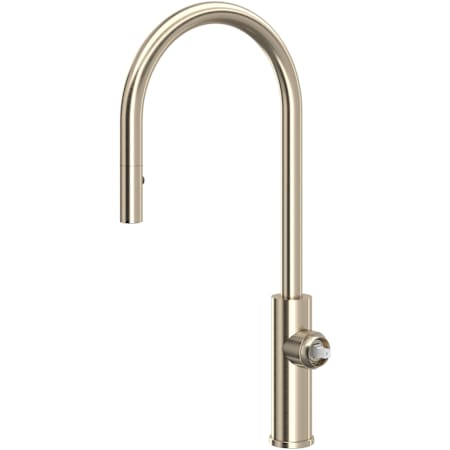 Rohl Eclissi 1.75 GPM Single Hole Pull Down Kitchen Faucet Satin Nickel