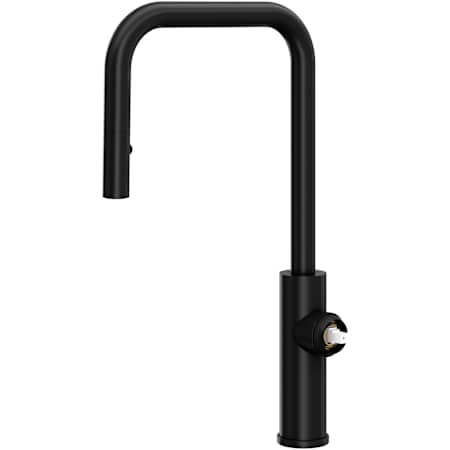 Rohl Eclissi 1.75 GPM Single Hole Pull Down Kitchen Faucet Matte Black