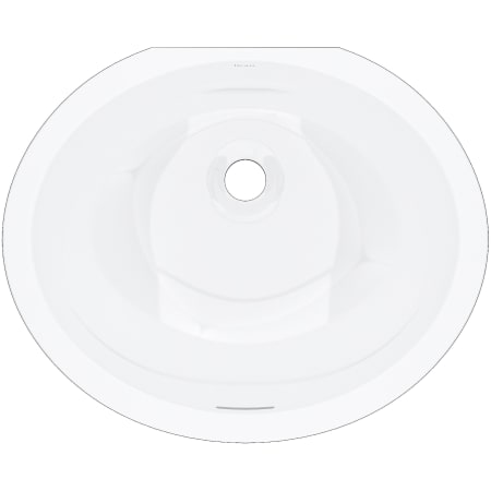 Rohl Eirene 19-3/8" Oval Limestone Undermount Bathroom Sink with Overflow White