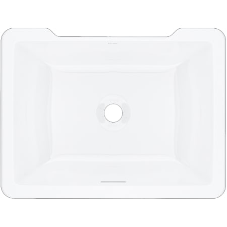 Rohl Eirene 20-3/8" Rectangular Limestone Undermount Bathroom Sink with Overflow White