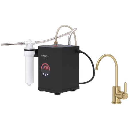Rohl Lux 0.5 GPM Hot Water Dispenser with Hot Water Filter Tank Antique Gold