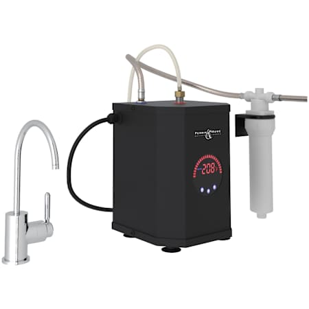 Rohl Lux 0.5 GPM Hot Water Dispenser with Hot Water Filter Tank Polished Chrome