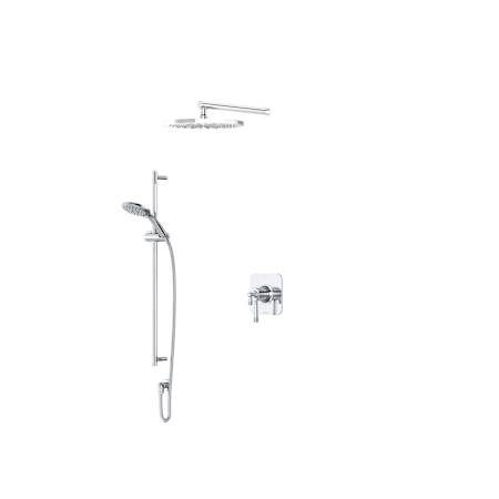 Rohl Graceline Thermostatic Shower System with Shower Head and Hand Shower Polished Chrome