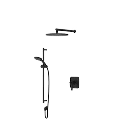 Rohl Graceline Thermostatic Shower System with Shower Head and Hand Shower Matte Black