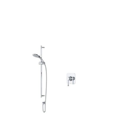 Rohl Graceline Pressure Balanced Shower System with Hand Shower and Valve Trim Polished Chrome
