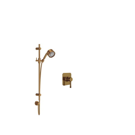 Rohl Graceline Pressure Balanced Shower System with Hand Shower and Valve Trim French Brass