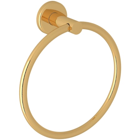 Rohl Lombardia 7-3/8" Wall Mounted Towel Ring Italian Brass