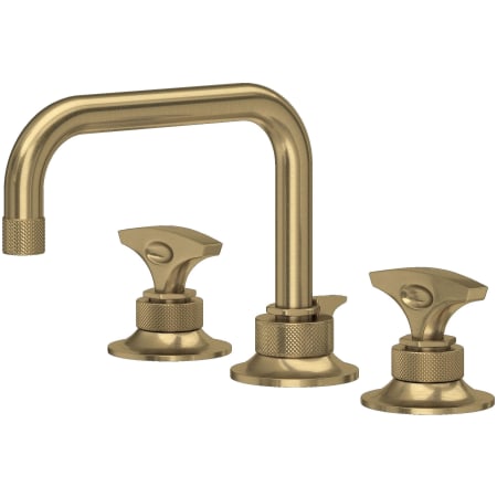 Rohl Graceline 1.2 GPM Widespread Bathroom Faucet with Pop-Up Drain Assembly Antique Gold