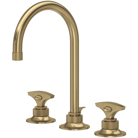 Rohl Graceline 1.2 GPM Widespread Bathroom Faucet with Pop-Up Drain Assembly Antique Gold