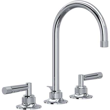 Rohl Graceline 1.2 GPM Widespread Bathroom Faucet with Pop-Up Drain Assembly Polished Chrome